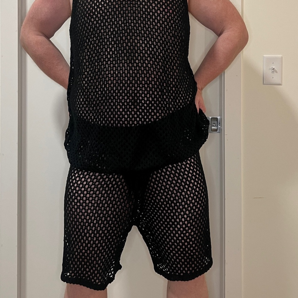 Savage X Fenty Black Knit Mesh 2 Piece Set
